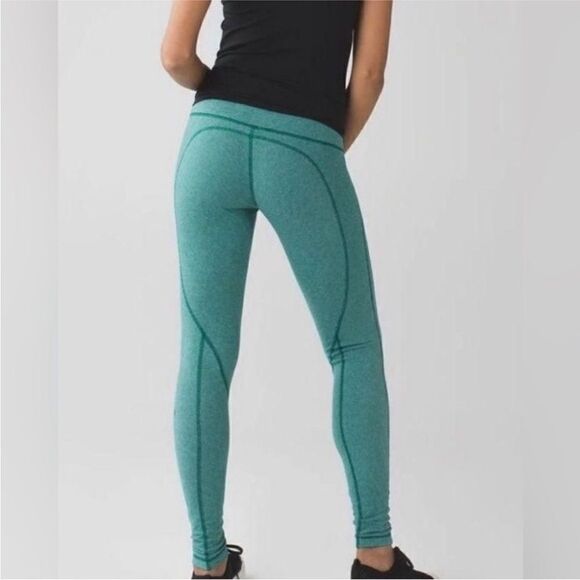 Lululemon green Wunder under leggings tights pants 4 - Picture 2 of 6
